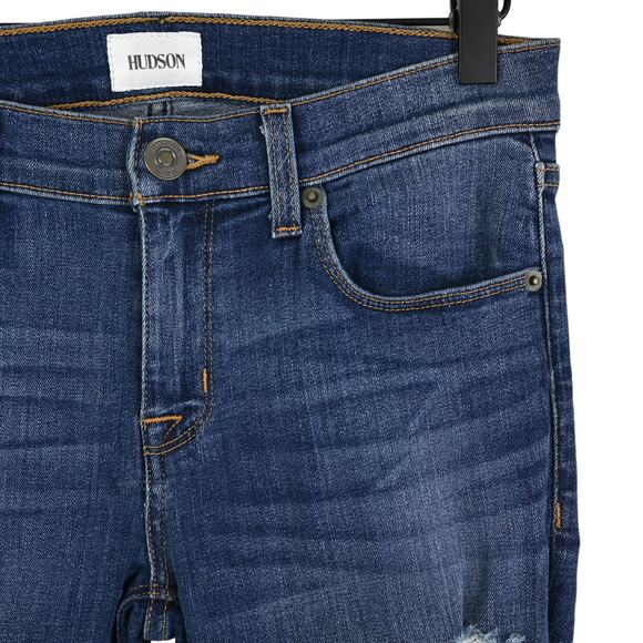 Hudson Krista Ankle S. Skinny W/ Raw Hem Denim Jeans Size 25 - Picture 3 of 7